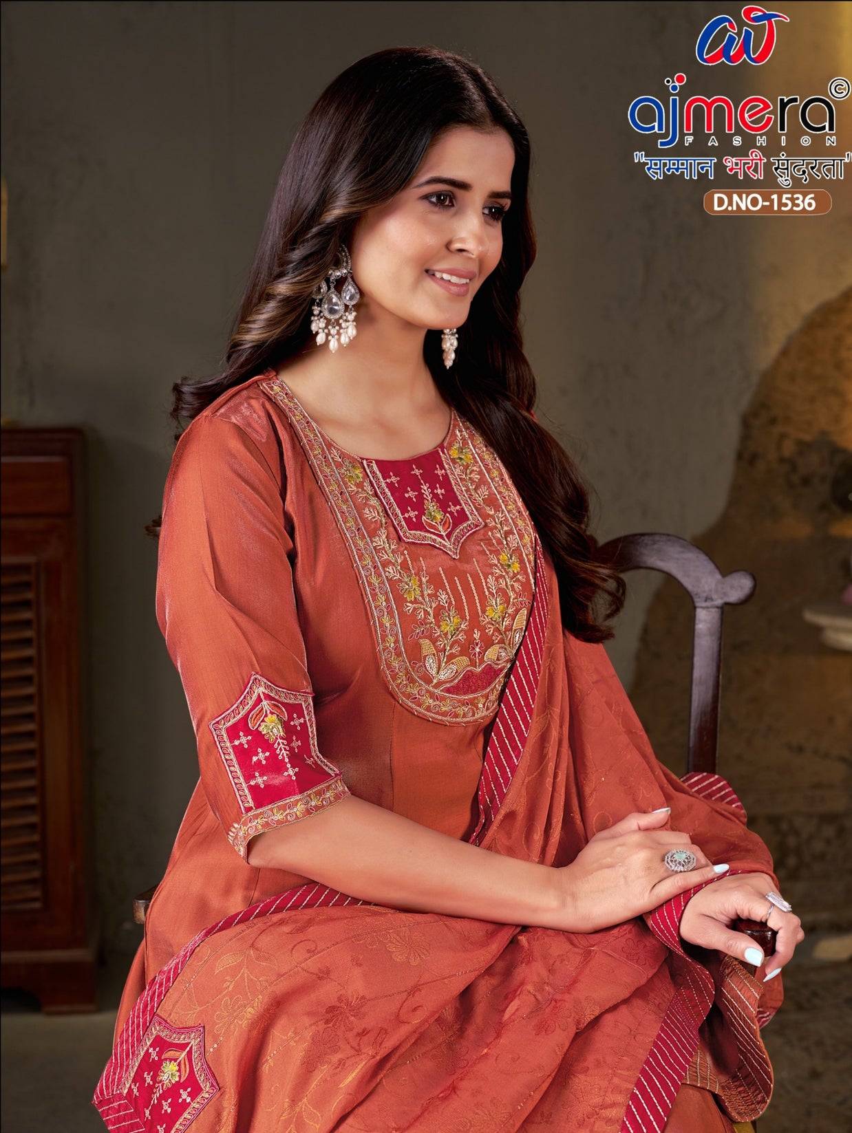 Designer Royal Ethnic Kurti Set for Women | JMH-1536