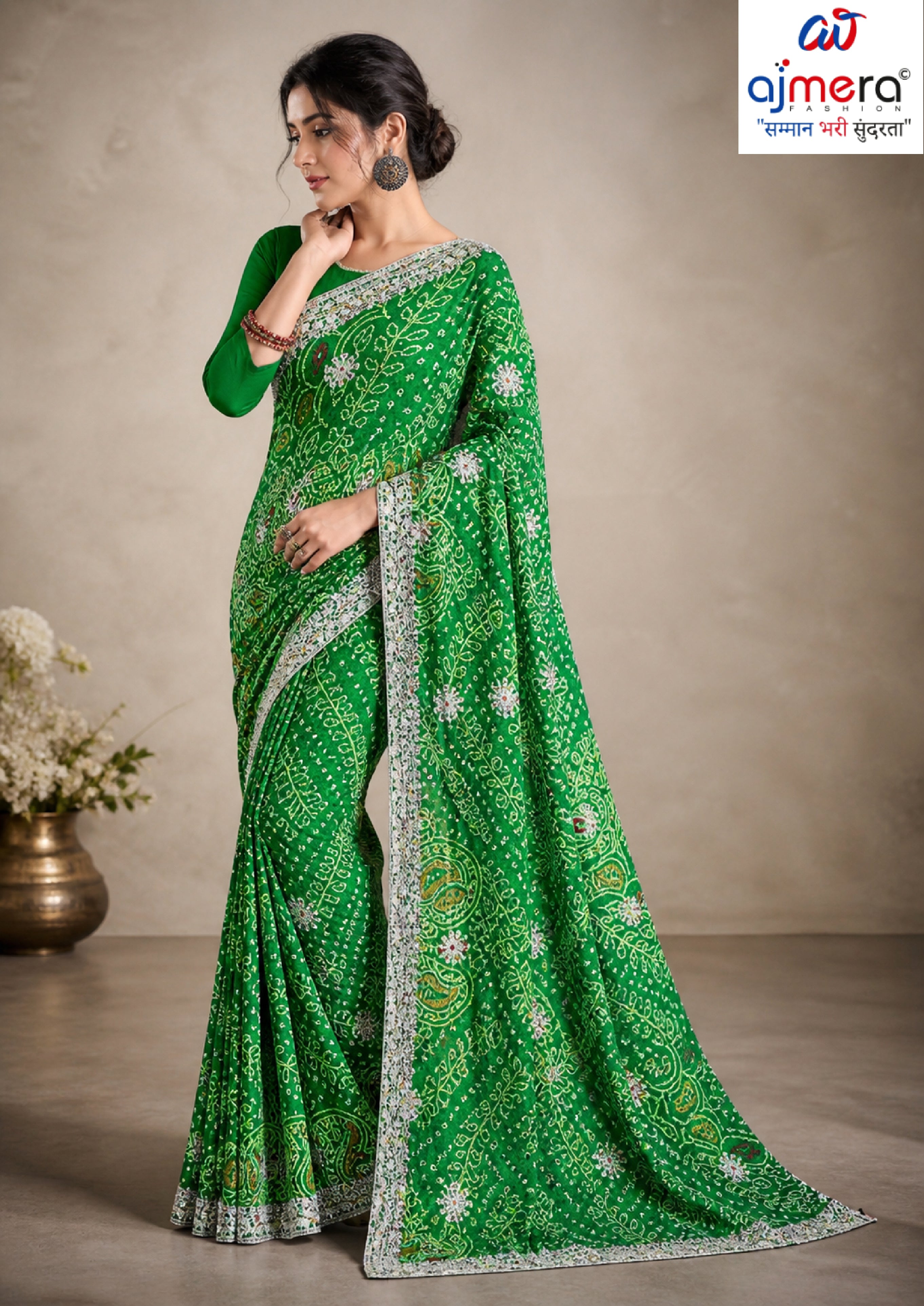 Trendy Printed Saree with Blouse Piece for Women’s Ethnic Wardrobe  | TD-ANARKALI