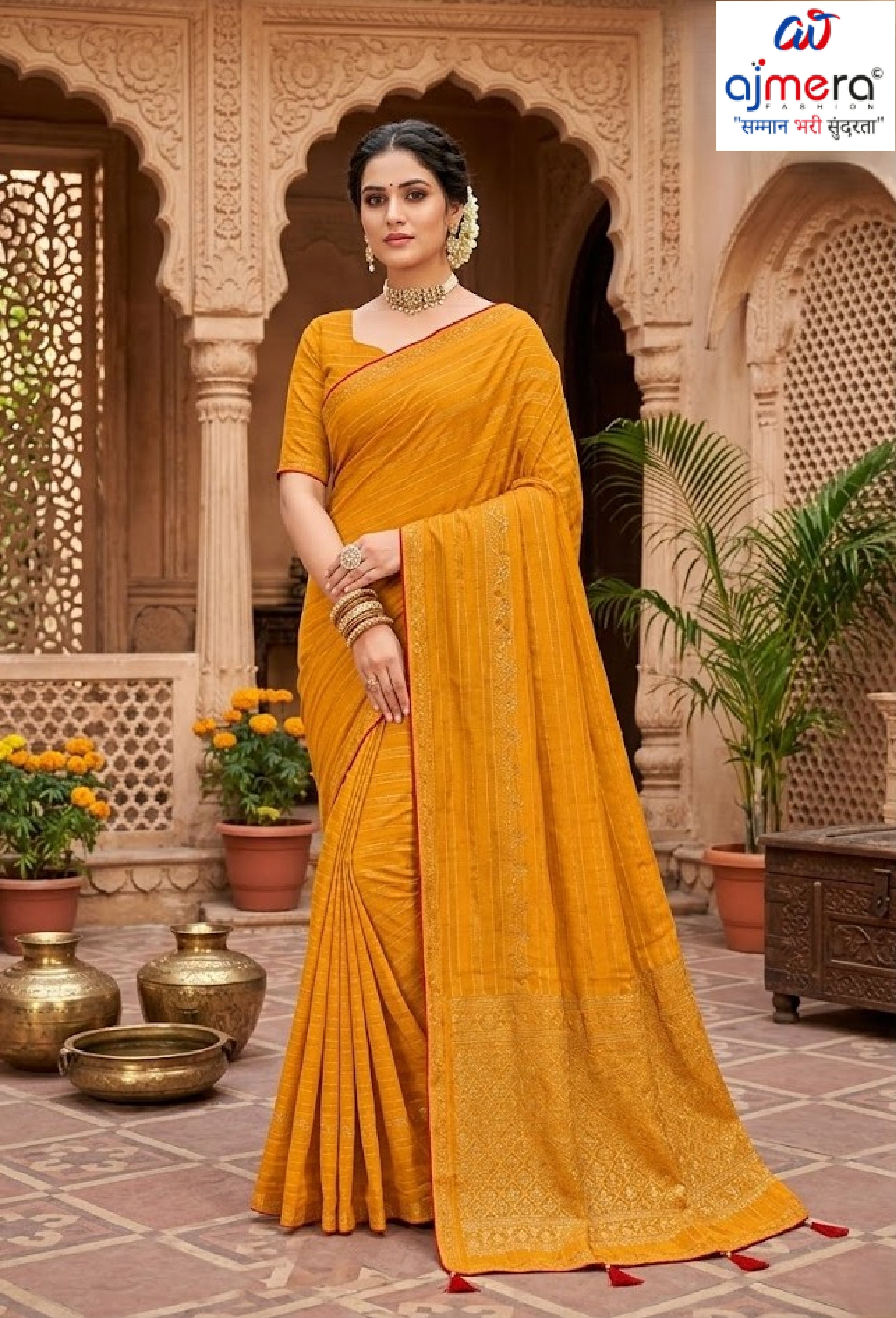 Printed Dyed Matching Saree with Blouse Piece for Premium Ethnic and Traditional Wear | TIK-BELLAVITA