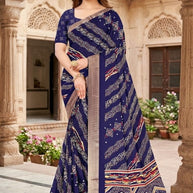Trendy Printed Saree with Blouse Piece for Women’s Ethnic Wardrobe | GLC-KANCHI SILK