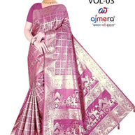 Premium Jacquard Silk Saree with Matching Blouse Piece for Ethnic Celebrations | DBU-MANGAL BELLA VOL-03