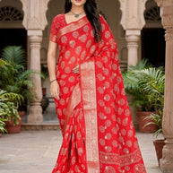 Contemporary Printed Saree with Blouse Piece for Premium Wear | VER-NAZAKAT-42546