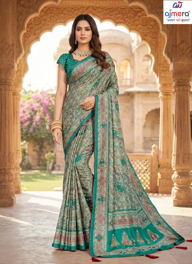 Exclusive Printed Saree with Blouse Piece for Elegant Ethnic Look  | RDD-MRUNALI