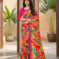 Designer Printed Saree with Blouse Piece for Special Occasions  | SGR-CHAND CHAKORI