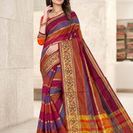 Premium Jacquard Silk Saree without Blouse for Ethnic Celebrations | DNA-KANAK SILK