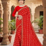 Georgette Print Loose Saree with Blouse for Premium Ethnic and Traditional Wear | TD-NAARI
