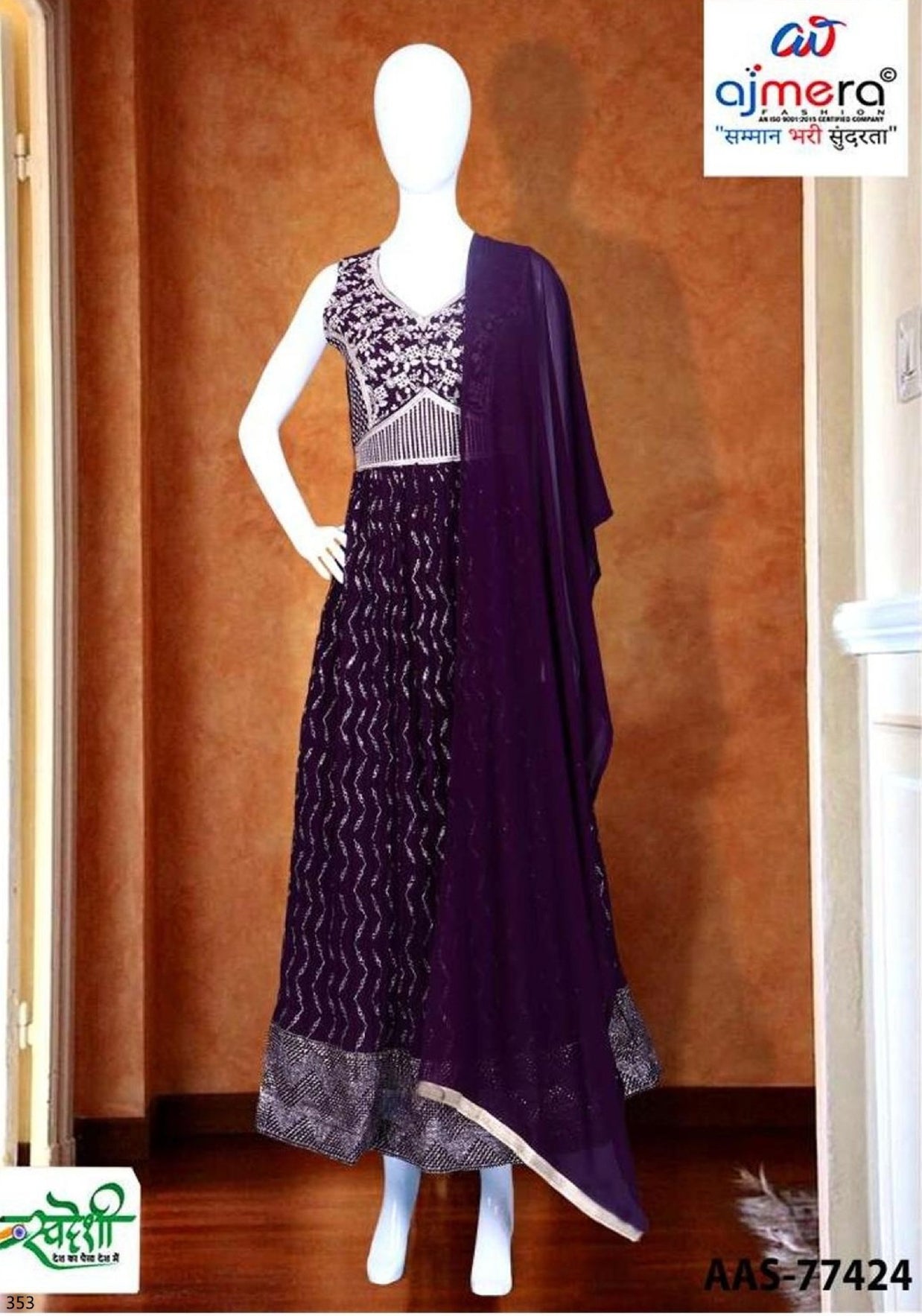Elegant Designer Party Wear Gown for Women | AAS-77424
