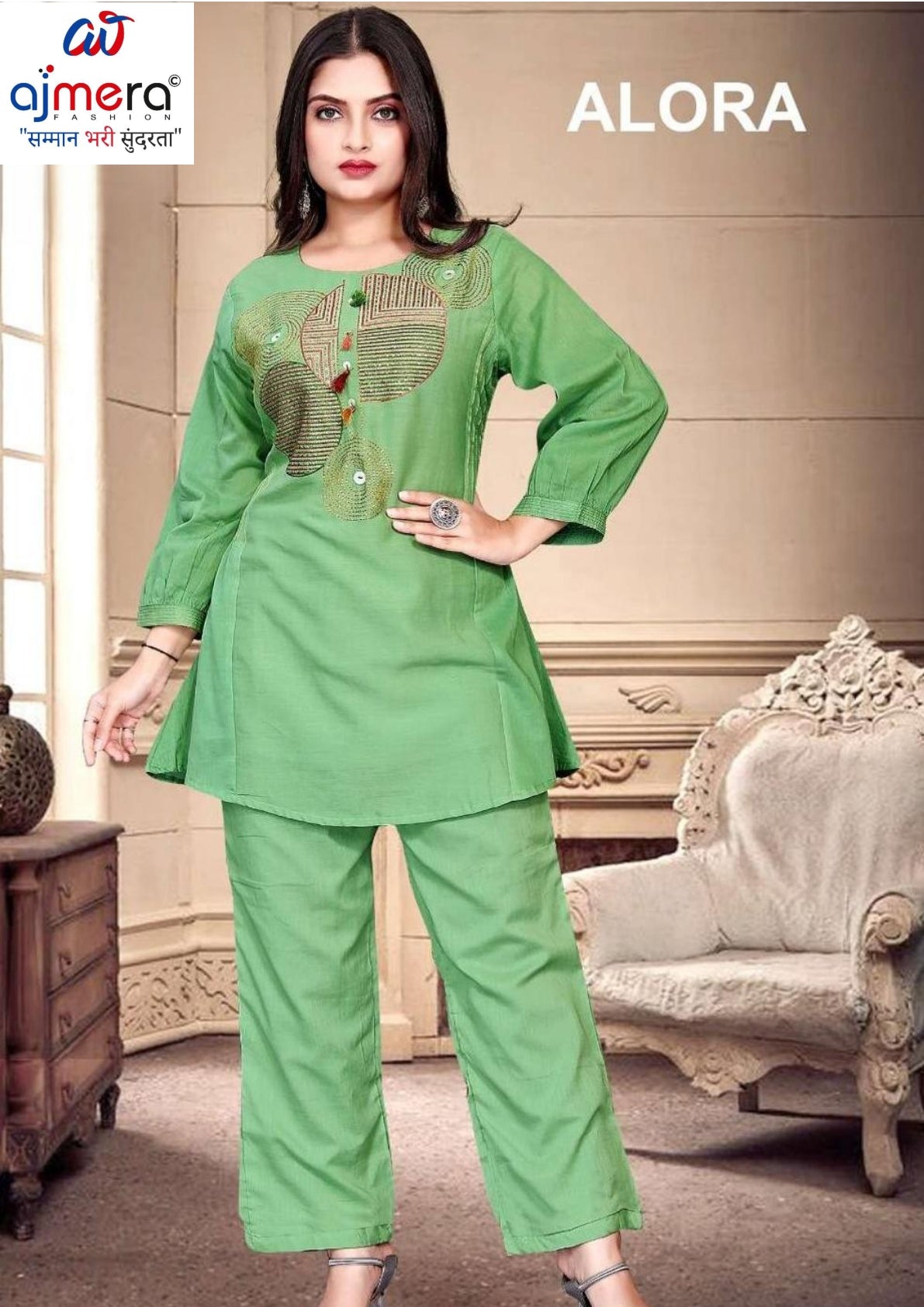 Designer Contemporary Co-Ord Kurti Set for Women | SMY-ALORA
