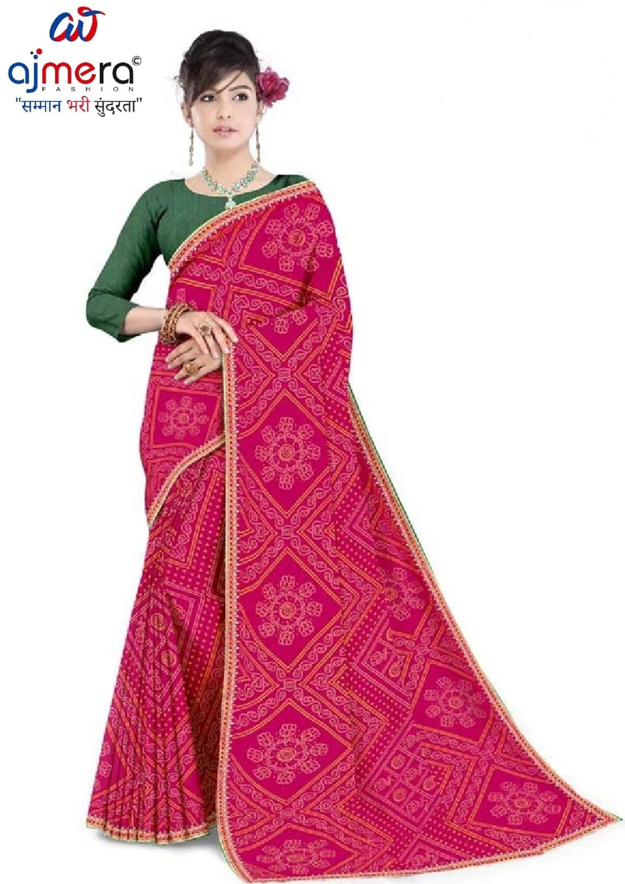 Trendy Printed Saree with Blouse Piece for Women’s Ethnic Wardrobe | TD-SAKHI