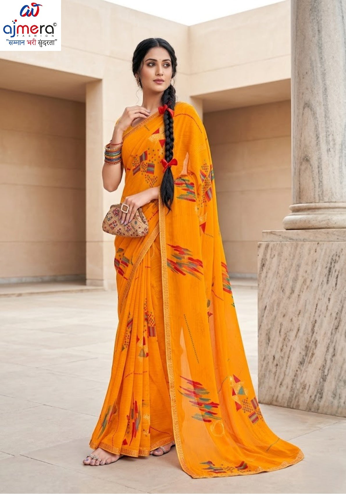Stylish Printed Saree without Blouse for Traditional Celebrations  | CAS-KRANTI