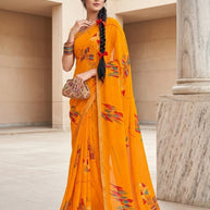 Stylish Printed Saree without Blouse for Traditional Celebrations  | CAS-KRANTI