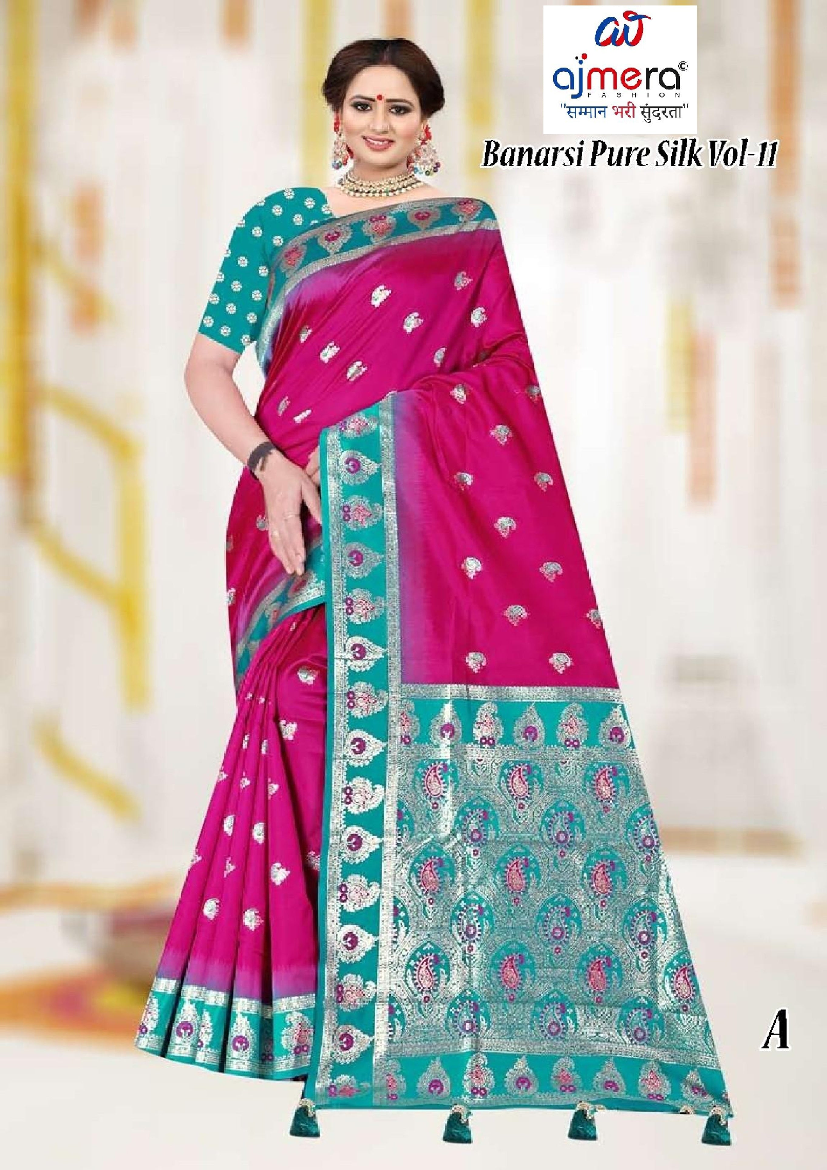 Exquisite Jacquard Silk Saree With Blouse Piece | TUL-BANARSI PURE SILK-11