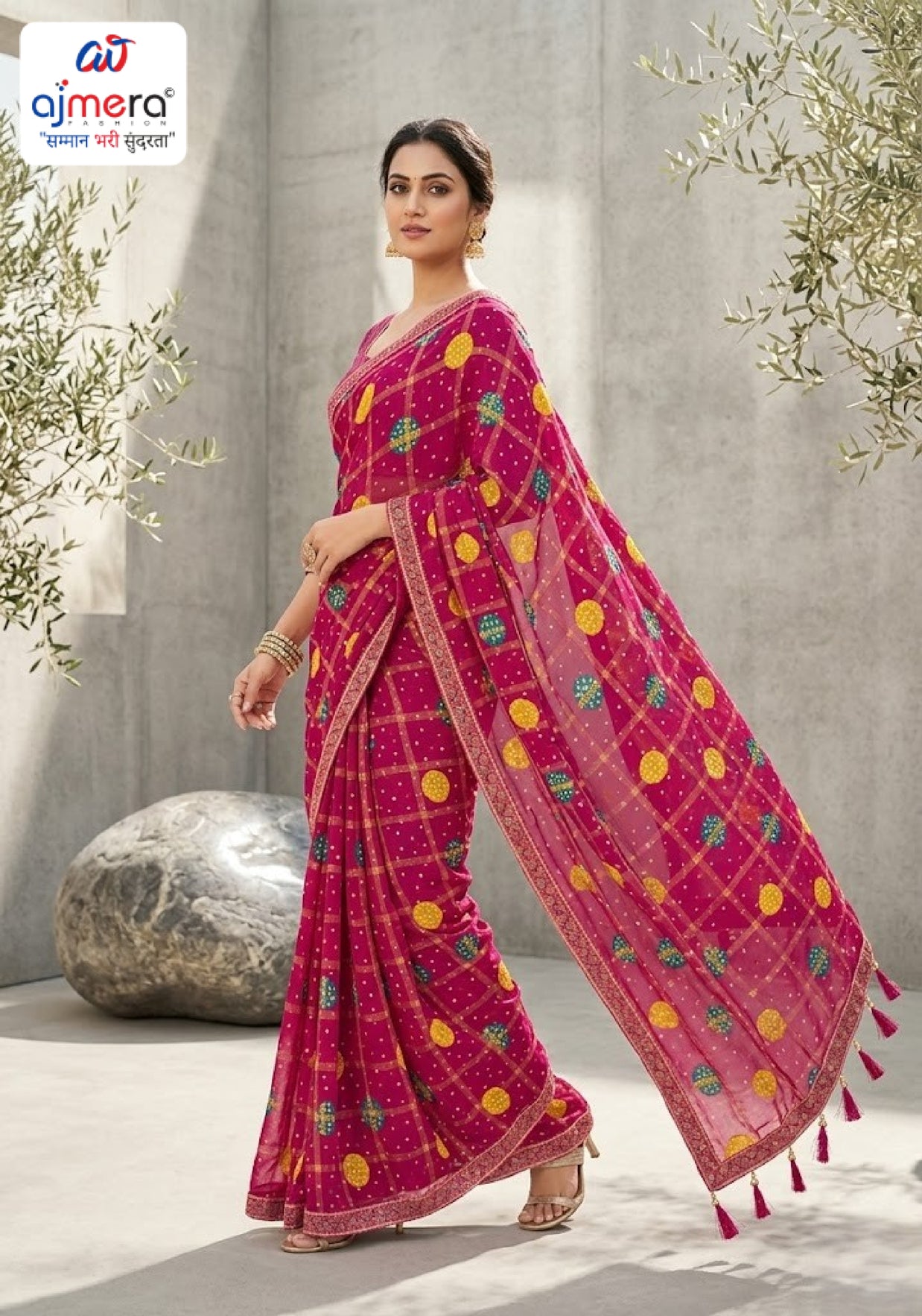 Stylish Printed Saree with Blouse Piece for Traditional Celebrations  | CAS-MAHARANI