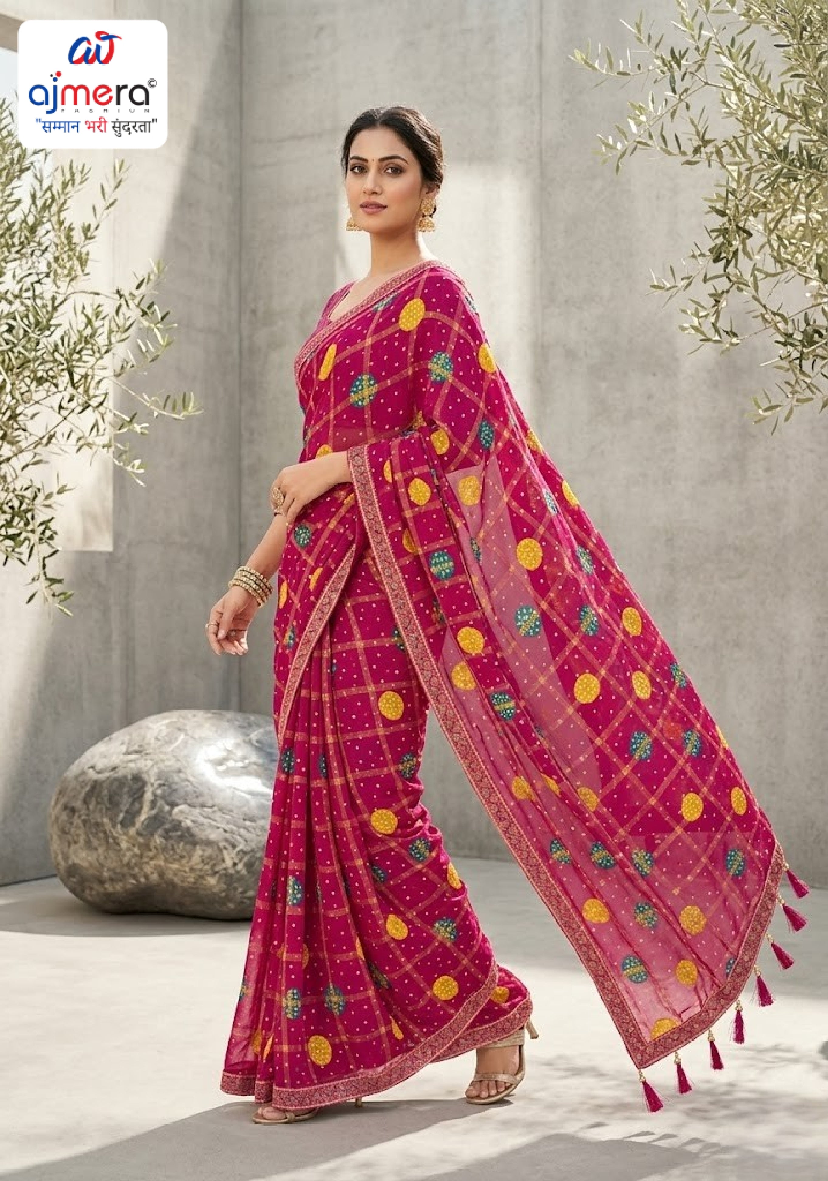 Stylish Printed Saree with Blouse Piece for Traditional Celebrations  | CAS-MAHARANI