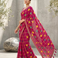 Stylish Printed Saree with Blouse Piece for Traditional Celebrations  | CAS-MAHARANI