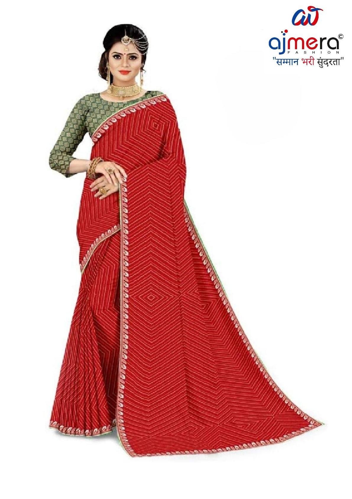 Designer Printed Saree with Blouse Piece for Special Occasions  | TD-RADHA