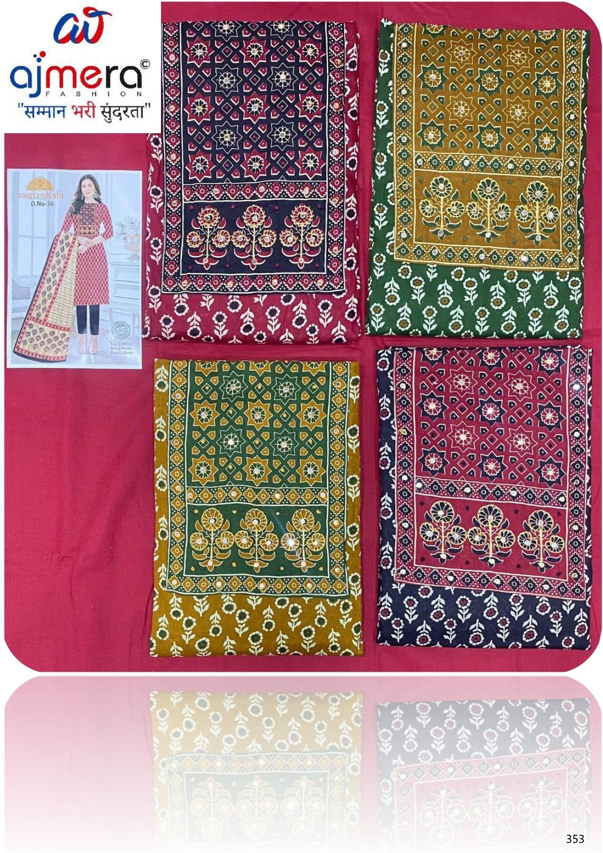 Premium Cotton Unstitched Suit Set | KRN-VASTRKALA