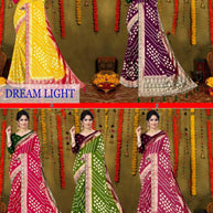 Premium Jacquard Silk Saree with Matching Blouse Piece for Ethnic Celebrations | DNA-DREAM LIGHT