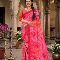 Exclusive Printed Saree with Blouse Piece for Elegant Ethnic Look | GLC-MAKHMALI