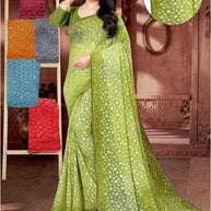 Chic Printed Saree without Blouse for Sophisticated Ethnic Style  | SSR-SOPHIA