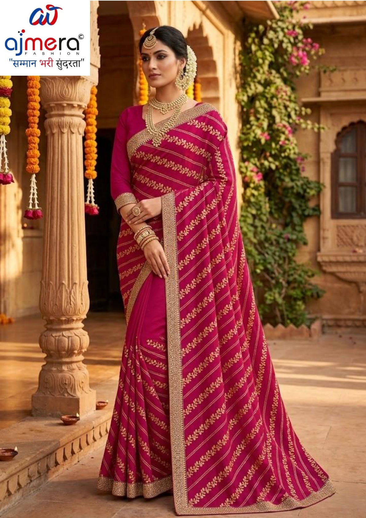 Dyed Matching Saree in Surat without Blouse for Premium Ethnic and Traditional Wear | JP-KITKAT