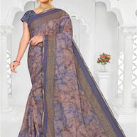 Classic Printed Saree with Blouse Piece for Timeless Traditional Style  | SNR-IMAGE