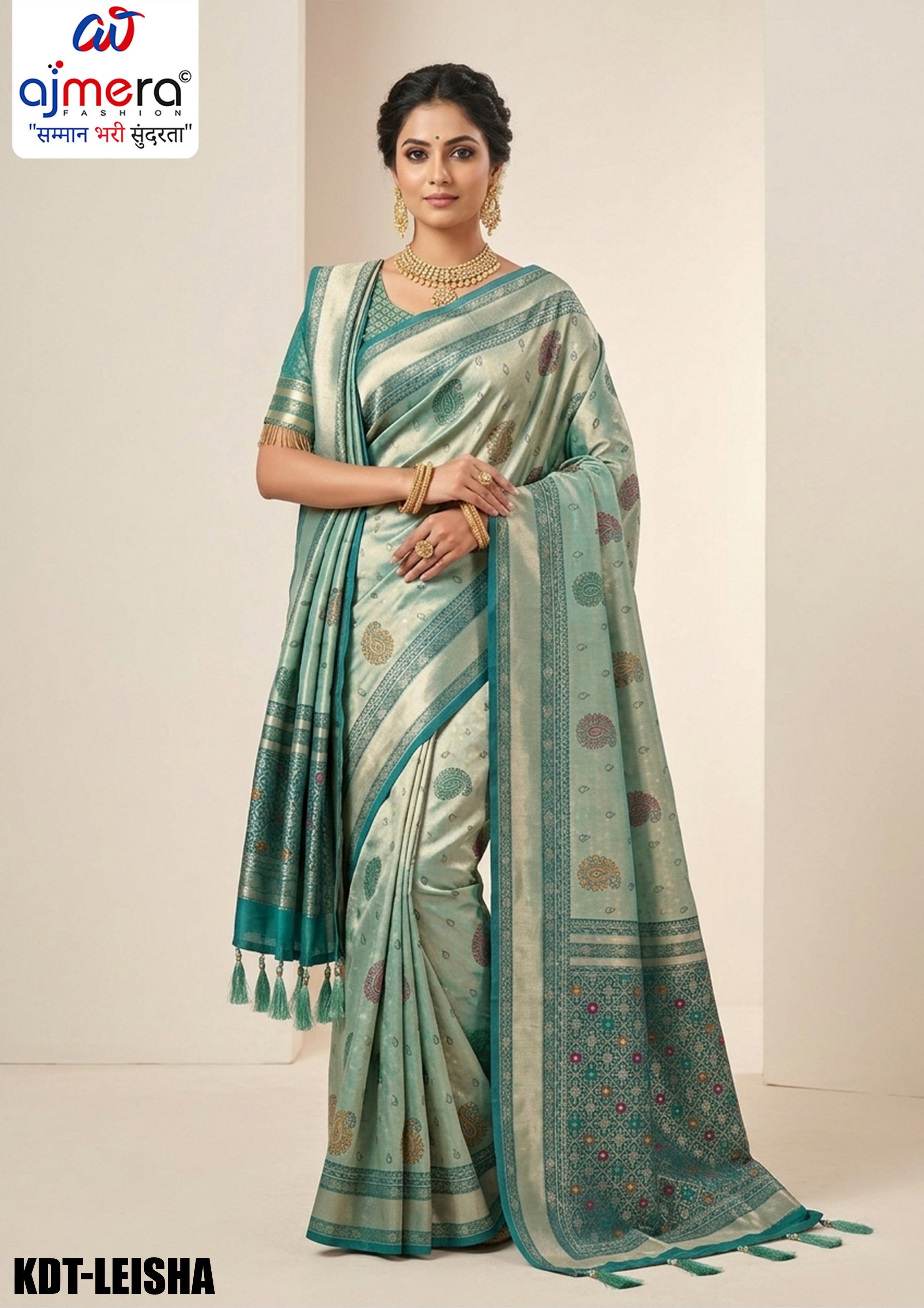 Party Wear Jacquard Silk Saree With Blouse Piece | KDT-LEISHA