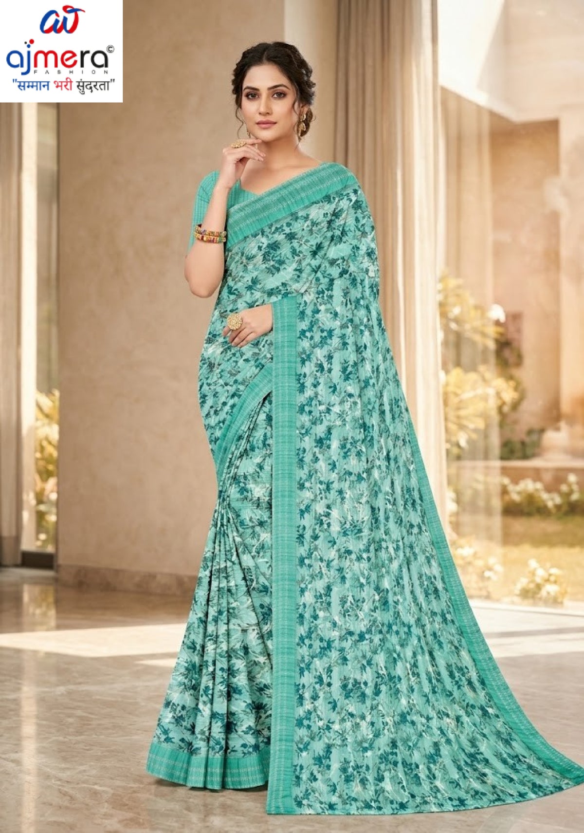 Stylish Printed Saree with Blouse Piece for Traditional Celebrations  | GLC-NIRALI