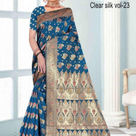 Luxury Jacquard Silk Saree with Blouse Piece for Wedding & Party Wear | TUL-CLEAR SILK VOL-23