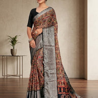 Contemporary Printed Saree with Blouse Piece for Premium Wear  | RDD-LALITA