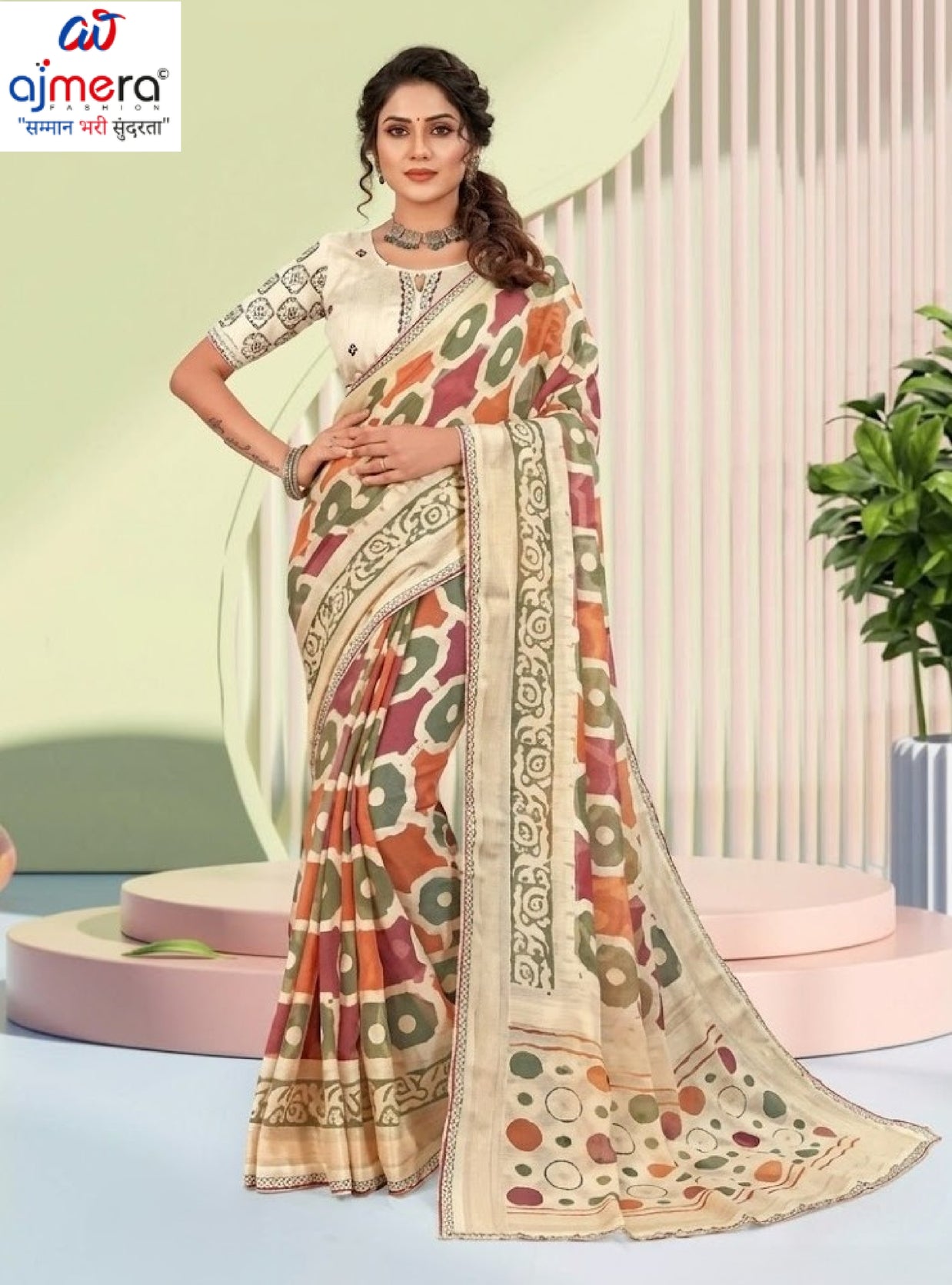 Beautiful Printed Saree with Blouse Piece for Cultural Celebrations #3 | RDD-RANGKALA VOL-05