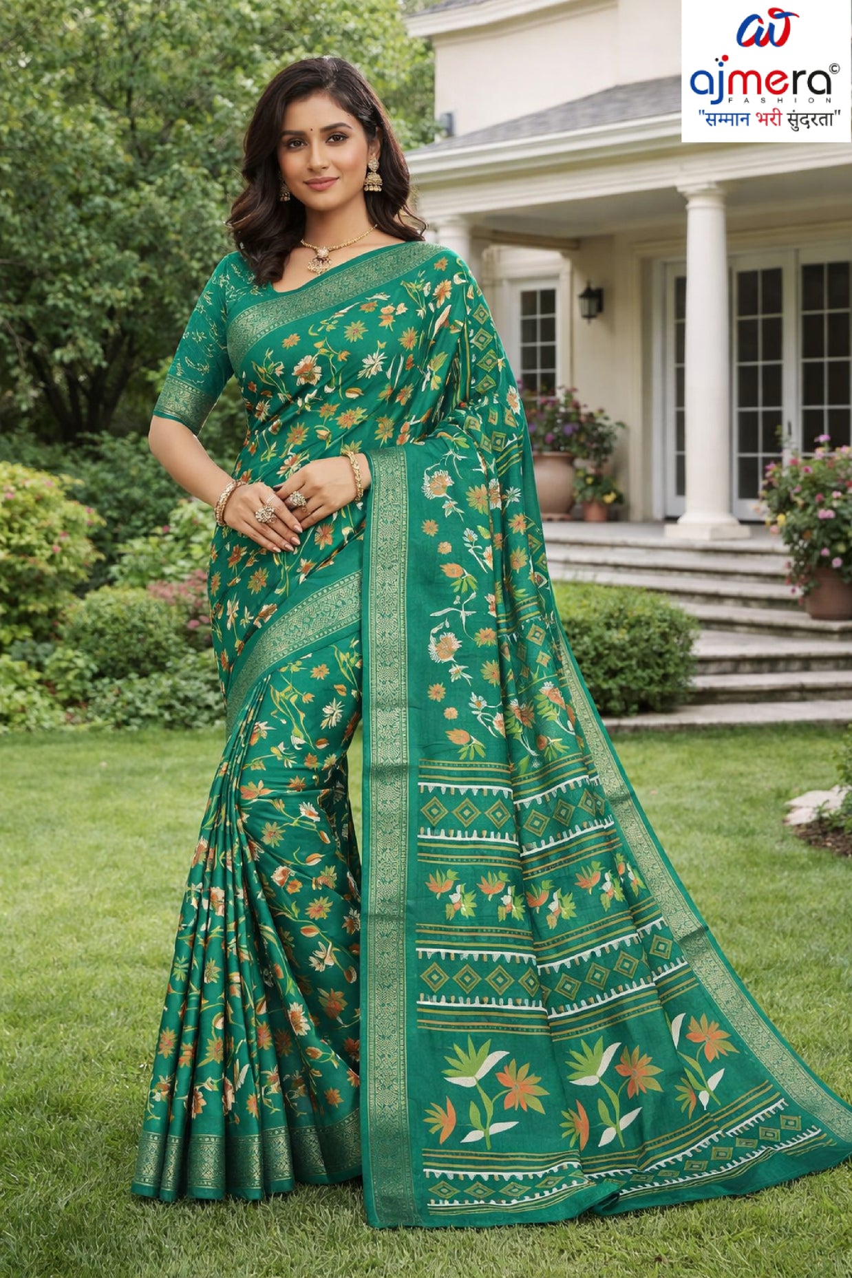 Trendy Printed Saree with Blouse Piece for Women’s Ethnic Wardrobe | RDD-VARSHINI VOL-09