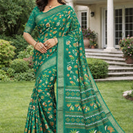 Trendy Printed Saree with Blouse Piece for Women’s Ethnic Wardrobe | RDD-VARSHINI VOL-09