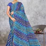 Chic Printed Saree with Blouse Piece for Sophisticated Ethnic Style | SNR-JUMP