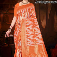 Luxury Jacquard Silk Saree without Blouse for Wedding & Party Wear | TUL-AMRIT GYAN COTTON