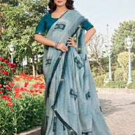 Contemporary Printed Saree with Blouse Piece for Premium Wear  | PRM-PARAS