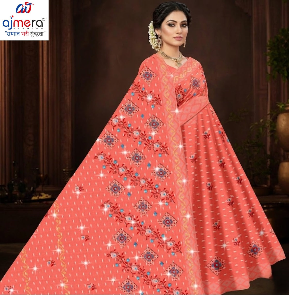 Suti Cotton Saree with Without Blouse for Premium Ethnic and Traditional Wear | PJA-MERI KIRAN