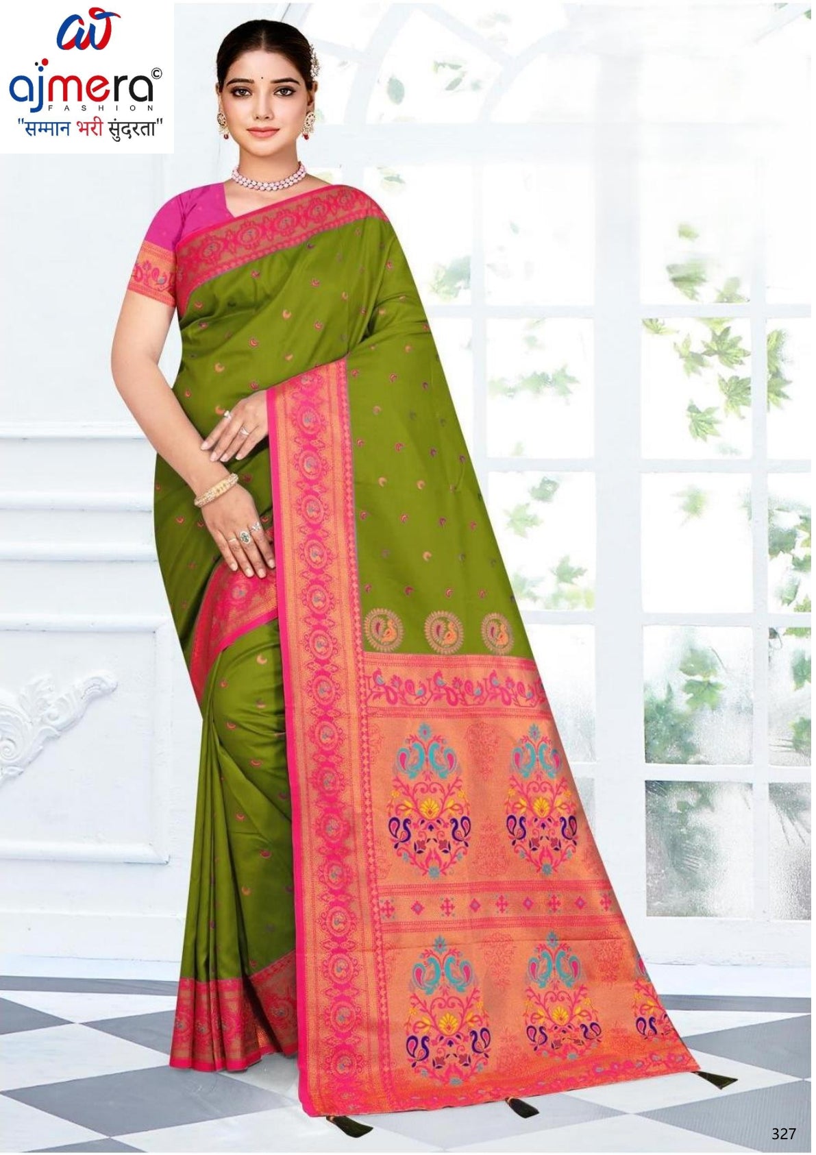Designer Jacquard Silk Saree with Blouse Piece for Traditional Occasions | VDX-KUBER PAITHANI