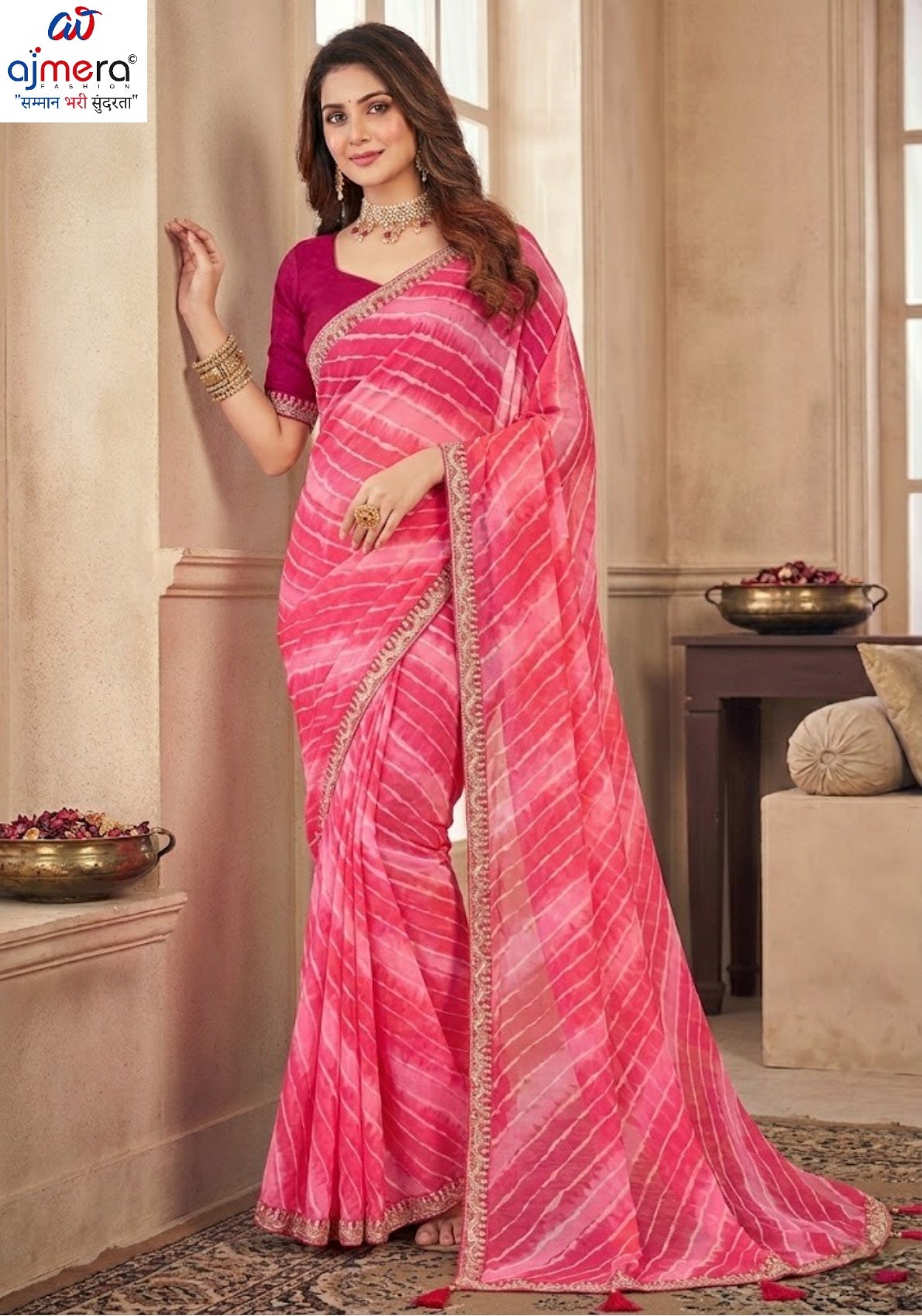 Beautiful Printed Saree with Blouse Piece for Cultural Celebrations | JS-ANJALI