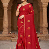 Dyed Matching Saree Wholesaler with Blouse Piece for Premium Ethnic and Traditional Wear | VKM-SUJATA