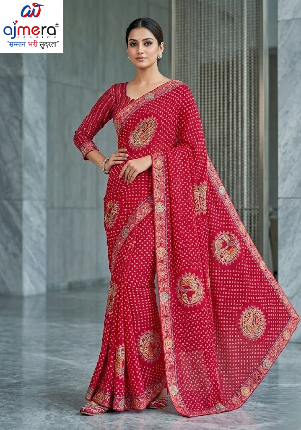 Fashionable Printed Saree with Blouse Piece for Festive Collection | RDD-NIKITA VOL-03