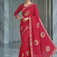 Fashionable Printed Saree with Blouse Piece for Festive Collection | RDD-NIKITA VOL-03
