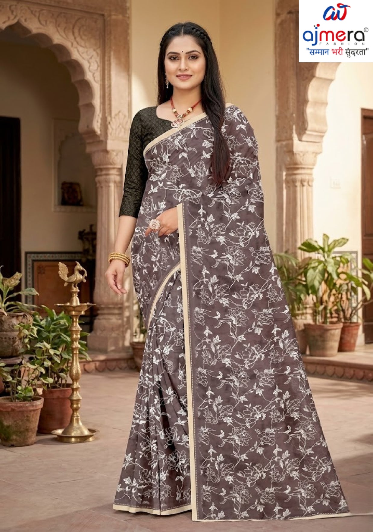 Stylish Printed Saree with Blouse Piece for Traditional Celebrations  | GLC-RASA SILK