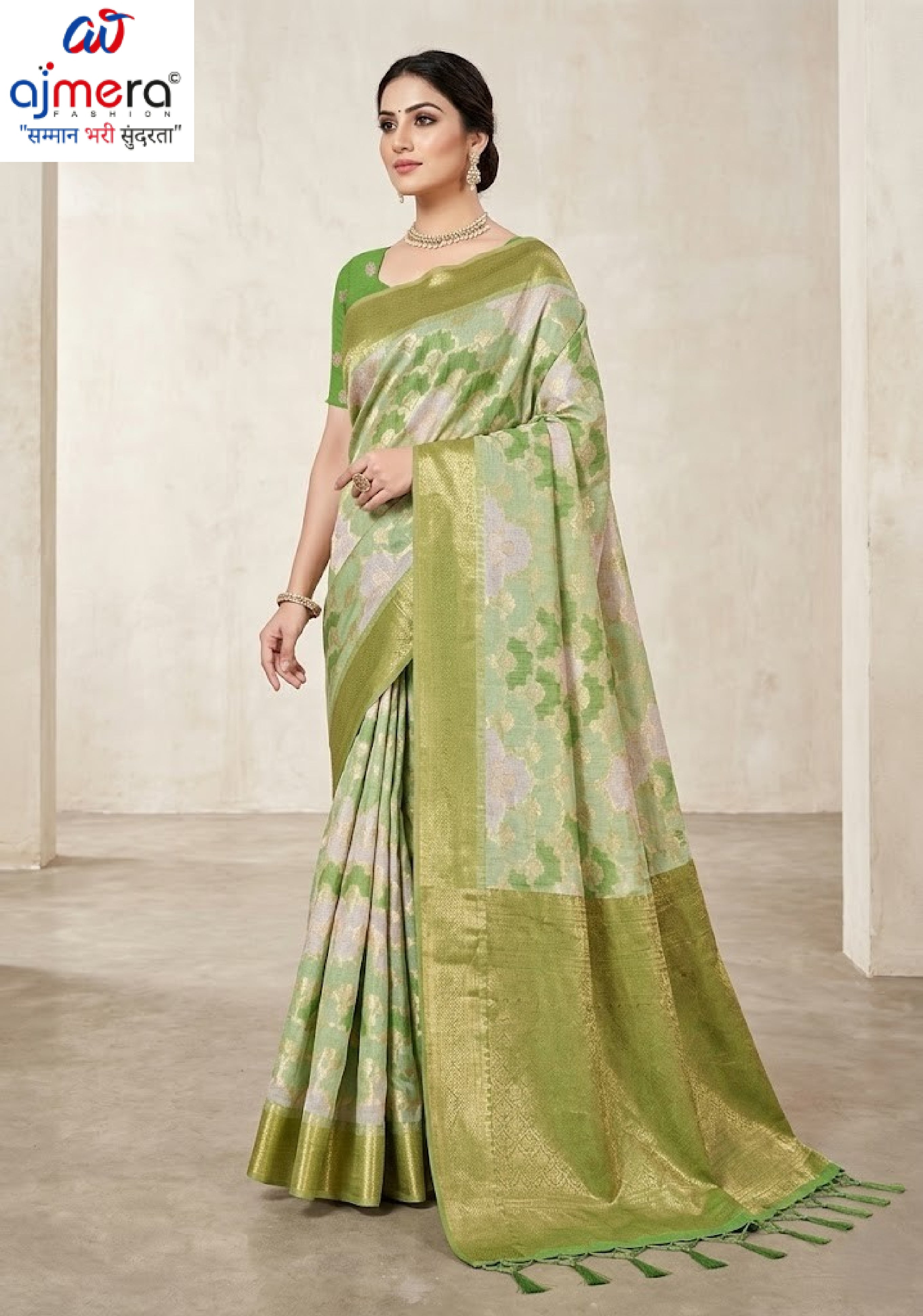 Luxury Charm Jacquard Silk Saree Without Blouse | TUL-AMRIT LOVE COTTON