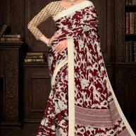 Elegant Printed Saree with Designer Blouse Piece for Festive Wear | GLC-ALPHA-1