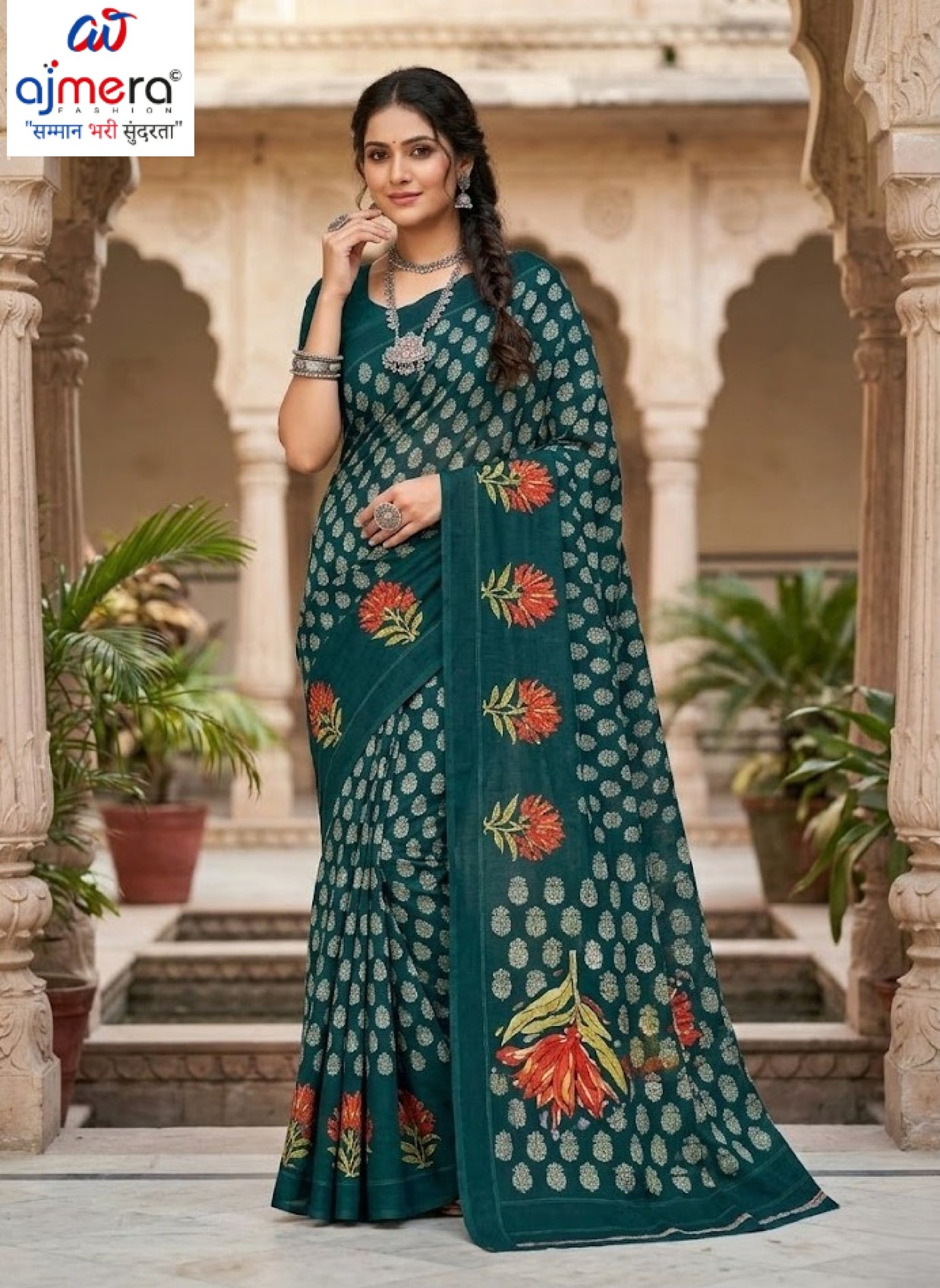 Designer Printed Saree with Blouse Piece for Special Occasions | SSR-SWETA