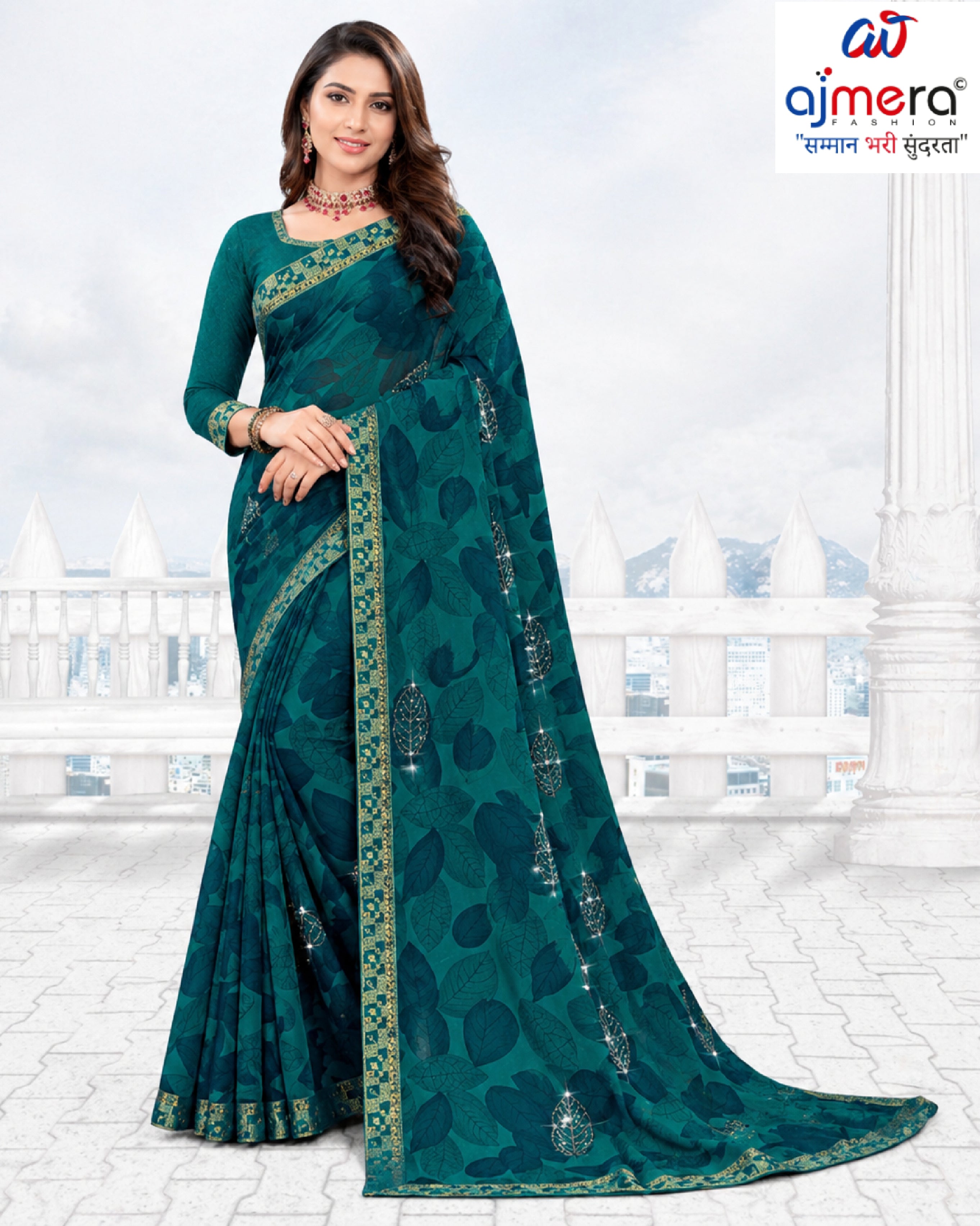 Fashionable Printed Saree with Blouse Piece for Festive Collection  | TTS-MUNMUN