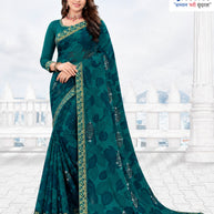 Fashionable Printed Saree with Blouse Piece for Festive Collection  | TTS-MUNMUN