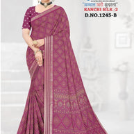 Fashionable Printed Saree with Blouse Piece for Festive Collection | GLC-KANCHI SILK-2