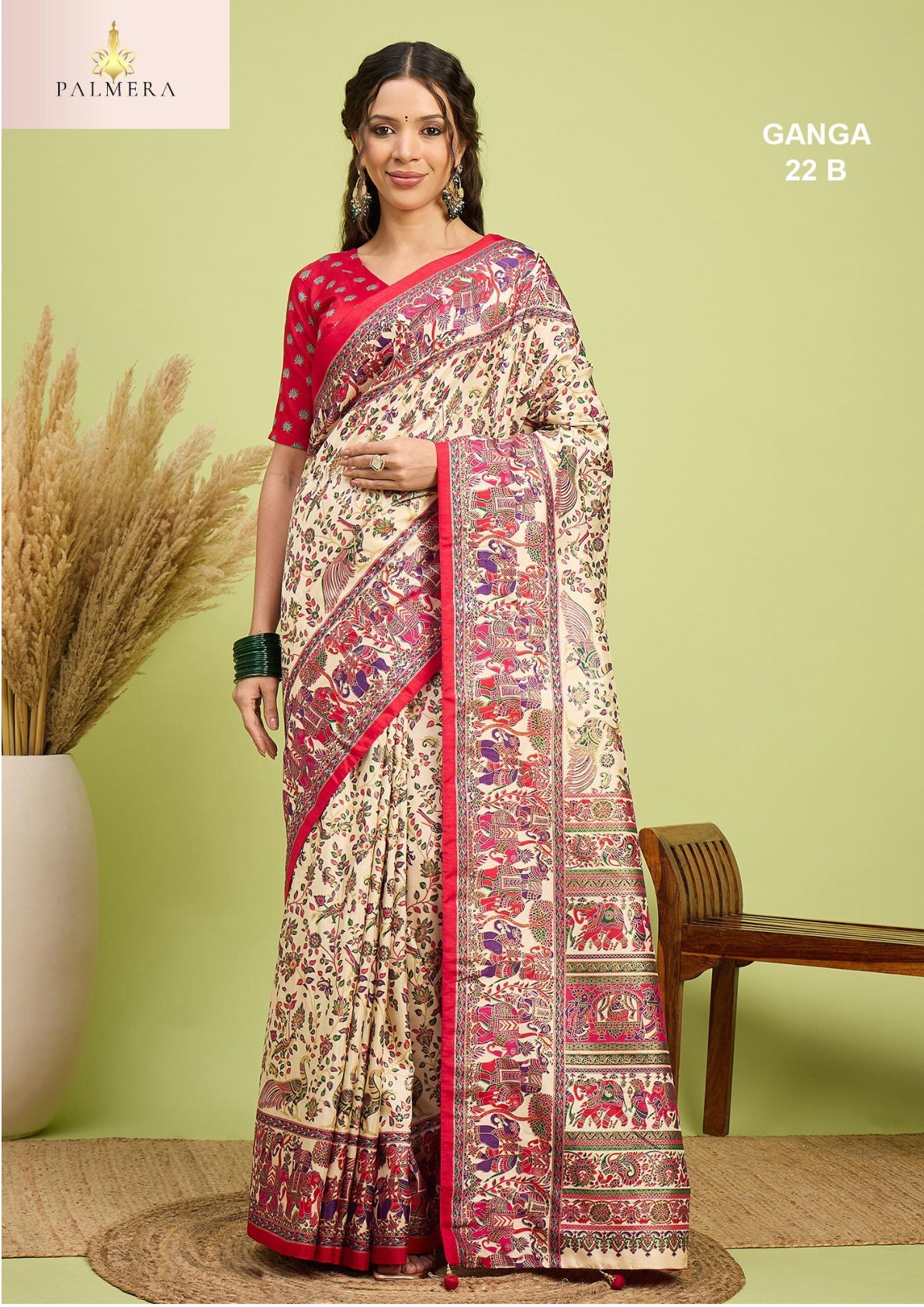 Ganga Silk Saree with Blouse for Premium Ethnic and Designer Wear | ALL-GANGA-22